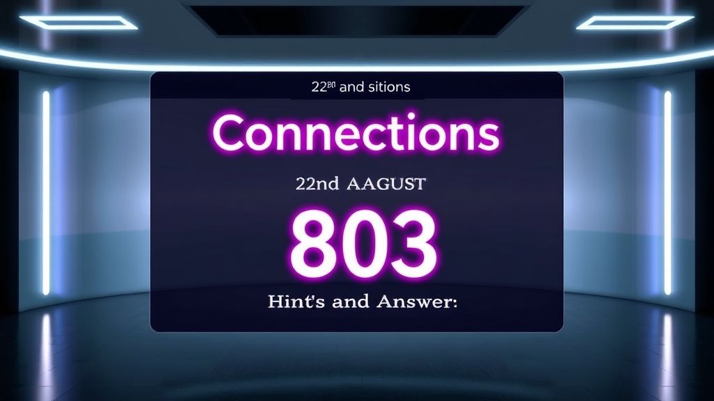 8月22日Connections词组关联全解析